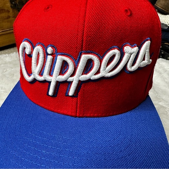 Mitchell & Ness LA Clippers Embroidered Snapback Wool Mix Baseball Hat Adult OS - Picture 3 of 12
